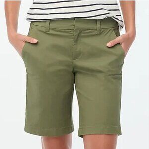 J. Crew Frankie Bermuda Chino Shorts Olive Green NWT - Size 2